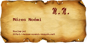 Mózes Noémi névjegykártya